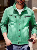Men's Classic Slim Fit Button Up Outerwear Denim Jackets