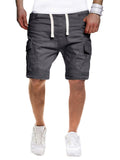 Male Casual Pleated Multi-pocket Outdoor Cargo Shorts