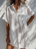 Summer Modern Trendy Women's Short Sleeve V Neck Blouses