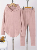 Women's Autumn Loose Fit Cozy Drop Shoulder Hoodie and Pants Set