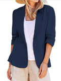 Women's Summer Solid Color Single Breasted Lapel Suit Coat