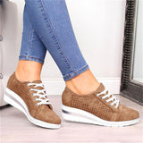 Summer Hollow Out Breathable Lace-up Sports Shoes for Women