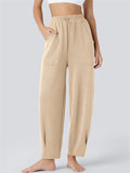 Women's Comfy Solid Color Pockets Drawstring Pants