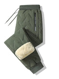 Unisex Casual Wear Winter Warm Fleece Lined Straight/Jogger Pants