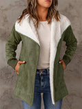 ‌Women's Winter Faux Suede Fleece Lined Cardigan Coats