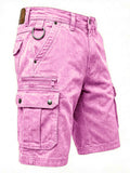 Mens Cotton Blend Multi Pocket Tactical Cargo Work Shorts