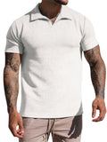 Short Sleeve Mens Waffle Shirts