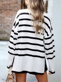 Stylish Turtleneck Striped Knitwear Sweater for Ladies