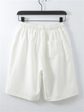 Plus Size Men's Summer Comfy Retro Solid Color Casual Shorts