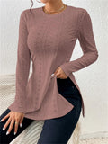 Women's Beautiful Bodycon Long Sleeve Side Slit Shirt