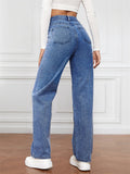 Fashionable Women's Versatile High-rise Jeans