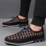 Men's Faux Leather Casual Lace Up Slip-ons Flats Shoes