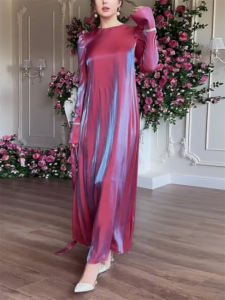 Women's Elegant Reflective Satin Evening Dresses