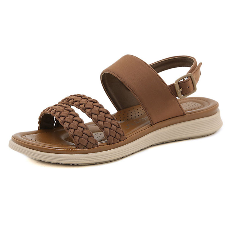 Vintage Braided Strap Cozy Lightweight Sandals for Women