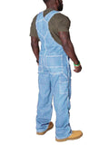 Men's Cool Multi-Pocket Denim Cargo Overalls