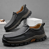 Men's Faux Leather Casual Shoes Slip-On Comfortable Anti-Slip Work Shoes