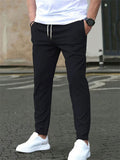 Men's Slim Fit Casual Drawstring Spring Cropped Pants