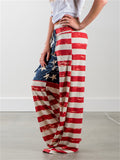 USA Flag Print Loose Casual Pants for Women