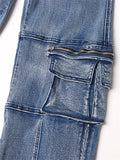 Female Multi-Pocket Loose Fit Cargo Denim Jeans