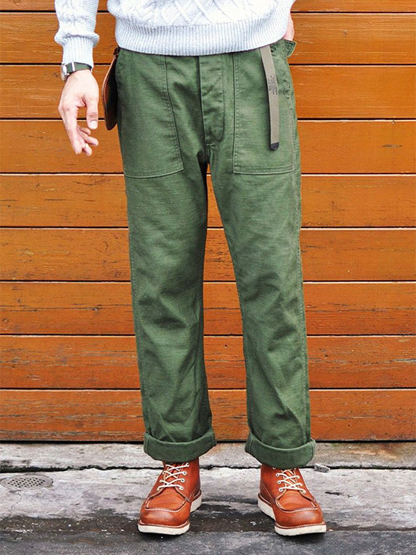 Men's Classic Straight Leg Military Fatigue Pants