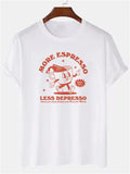 Women's Casual Funny Espresso Coffee Letter Print T-shirts