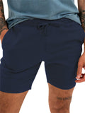 Comfort Sports Beach Pure Color Drawstring Shorts for Men