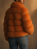 Women Trendy Warm Faux Fur Bubble Winter Coats