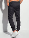 Men's Daily Wear Simple Loose Ankle-Tied Casual Pants