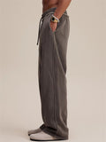 Men's Distressed Loose Casual Sweatpants with Drawstring Waist