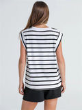 Female Casual Oversized Round Neck Sleeveless Shirt