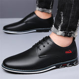 Men's Casual Solid Color Soft Lace Up Flats Shoes