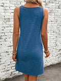 Women's Casual Contrast Color Printed Sleeveless Tank Dress