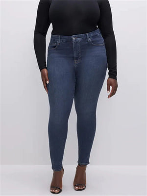 Women's Plus Size Stretch Tummy Control Hip Lift Jeans