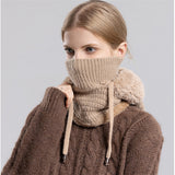 Women's Outdoor Winter Warm Beanie Hat with Face Cover