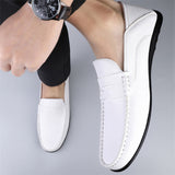 Men's Classic Black&White Business Office Dress Shoes