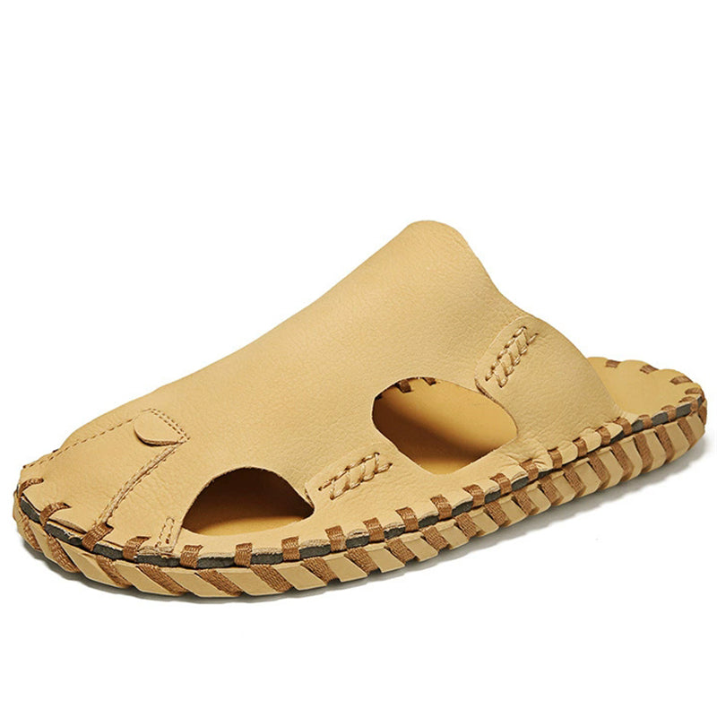 Male's Casual Soft Breathable Closed Toe Slip-Ons Beach Sandals