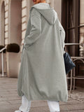 Women's Casual Zip Up Hooded Long Jacket for Autumn