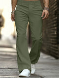 Men's Casual Simple Corduroy Pockets Solid Color Slim Street Flared Pants