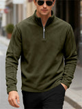 Men's Fleece Half-Zip Long Sleeve Casual Warm Autumn Winter Sweatshirts