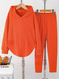 Women's Autumn Loose Fit Cozy Drop Shoulder Hoodie and Pants Set