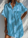 Summer Modern Trendy Women's Short Sleeve V Neck Blouses