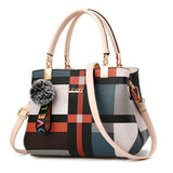 Korean Style Plaid Print Simple Modern Female Handbag