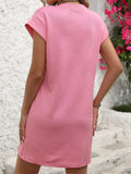 Women's Casual Solid Color A-Line Knee Length Short Sleeve Dress