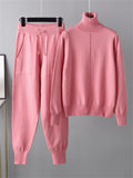 Winter Home Turtleneck Knit Sweater + Sweatpants