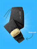 Unisex Casual Wear Winter Warm Fleece Lined Straight/Jogger Pants