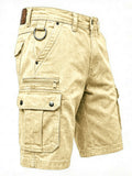 Mens Cotton Blend Multi Pocket Tactical Cargo Work Shorts