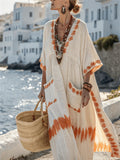 Women's Boho Holiday Style Casual V Neck Big Hem Dress