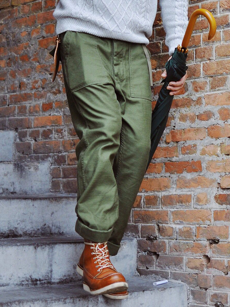 Men's Classic Straight Leg Military Fatigue Pants