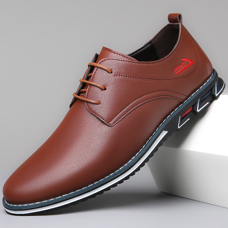 Men's Casual Solid Color Soft Lace Up Flats Shoes