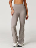 Casual Comfy High-Waist Fitted Outdoor Running Sports Flared Yoga Pants